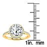 2 1/4 Carat Halo Diamond Engagement Ring In 14K Yellow Gold, I-J I1-I2 Image-5
