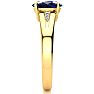 1 2/3ct Oval Shape Sapphire and Diamond Ring in 10k Yellow Gold Image-4