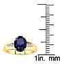 1 2/3ct Oval Shape Sapphire and Diamond Ring in 10k Yellow Gold Image-5