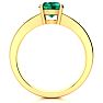 1 1/5ct Oval Shape Emerald and Diamond Ring in 10k Yellow Gold Image-3