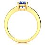 1 1/3ct Oval Shape Tanzanite and Diamond Ring in 10k Yellow Gold Image-3