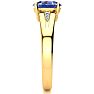 1 1/3ct Oval Shape Tanzanite and Diamond Ring in 10k Yellow Gold Image-4