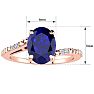 1 1/2ct Oval Shape Sapphire and Diamond Ring in 10k Rose Gold Image-5
