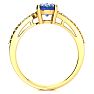 1 1/3ct Oval Shape Tanzanite and Diamond Ring in 10k Yellow Gold Image-3