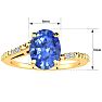 1 1/3ct Oval Shape Tanzanite and Diamond Ring in 10k Yellow Gold Image-5