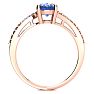 1 1/3ct Oval Shape Tanzanite and Diamond Ring in 10k Rose Gold Image-3