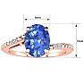 1 1/3ct Oval Shape Tanzanite and Diamond Ring in 10k Rose Gold Image-5