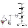 3/4ct Mystic Topaz and Diamond Heart Earrings In 10k White Gold Image-3