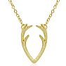 Really Cool Yellow Gold Tone Antler Necklace, 18 Inches Image-1