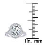2 Carat Oval Shape Halo Diamond Engagement Ring With 1 1/2 Carat Center Diamond In 14K White Gold Image-5