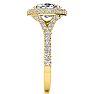 2 Carat Oval Shape Halo Diamond Engagement Ring With 1 1/2 Carat Center Diamond In 14K Yellow Gold Image-4