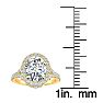 2 Carat Oval Shape Halo Diamond Engagement Ring With 1 1/2 Carat Center Diamond In 14K Yellow Gold Image-5