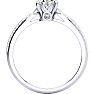 1 Carat Diamond Engagement Ring In 14K White Gold, 3/4 Carat Center Diamond, H-I I1-I2 Image-3