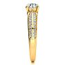 1 Carat Diamond Engagement Ring In 14K Yellow Gold, 3/4 Carat Center Diamond, I-J I1-I2 Image-4