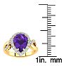 2 1/2ct Pear Shape Amethyst and Diamond Ring in 14K Yellow Gold Image-5