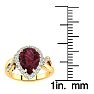 Garnet Ring: Garnet Jewelry: 2 1/2ct Pear Shape Garnet and Diamond Ring in 14K Yellow Gold Image-5