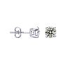 1 1/2 Carat Diamond Stud Earrings In 14 Karat White Gold Image-1