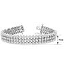 8 Carat Three Row Diamond Tennis Bracelet In 14 Karat White Gold Image-3