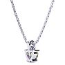 1/2 Carat Heart Shape Mystic Topaz Necklace And Diamond In 10 Karat White Gold, 18 Inches Image-3