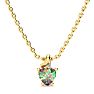1/2 Carat Heart Shape Mystic Topaz Necklace And Diamond In 10 Karat Yellow Gold, 18 Inches Image-1