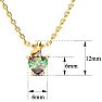 1/2 Carat Heart Shape Mystic Topaz Necklace And Diamond In 10 Karat Yellow Gold, 18 Inches Image-4