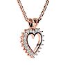 1/4 Carat Classic Diamond Heart Pendant in Rose Gold Image-2