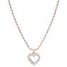 1/4 Carat Classic Diamond Heart Pendant in Rose Gold Image-3