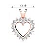 1/4 Carat Classic Diamond Heart Pendant in Rose Gold Image-4