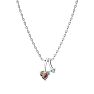 1/2 Carat Heart Shape Mystic Topaz Necklace And Diamond In 10 Karat White Gold, 18 Inches Image-2