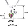 1/2 Carat Heart Shape Mystic Topaz Necklace And Diamond In 10 Karat White Gold, 18 Inches Image-4