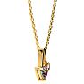 1/2 Carat Heart Shape Mystic Topaz Necklace And Diamond In 10 Karat Yellow Gold, 18 Inches Image-3
