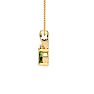 1/2ct Oval Shape Peridot and Diamond Necklace in 10k Yellow Gold Image-3