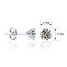 1 1/2 Carat Diamond Stud Earrings in 14 Karat White Gold Martini Setting Image-3