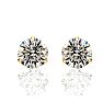1 1/2 Carat Diamond Stud Earrings in 14 Karat Yellow Gold Martini Setting Image-2