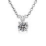 .22 Carat Genuine, Natural Earth-Mined Colorless Diamond Pendant in 14k with Free 18 Inch Chain Image-1