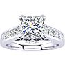 2 Carat Princess Cut Diamond Engagement Ring In 14K White Gold Image-1