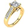 2 Carat Princess Cut Diamond Engagement Ring In 14K Yellow Gold Image-2