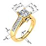 2 Carat Princess Cut Diamond Engagement Ring In 14K Yellow Gold Image-5