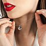 Letter S Diamond Initial Necklace In 14K White Gold With 14 Diamonds Image-3