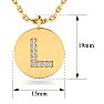 Letter L Diamond Initial Necklace In 14K Yellow Gold With 8 Diamonds Image-2
