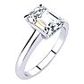 1 1/2 Carat Emerald Cut Diamond Solitaire Ring In 14K White Gold Image-2
