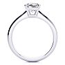 1 1/2 Carat Emerald Cut Diamond Solitaire Ring In 14K White Gold Image-3