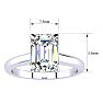 1 1/2 Carat Emerald Cut Diamond Solitaire Ring In 14K White Gold Image-5