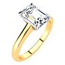 1 1/2 Carat Emerald Cut Diamond Solitaire Ring In 14K Yellow Gold Image-2