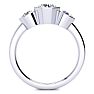 2 1/4 Carat Bezel Set Three Stone Diamond Ring In 14K White Gold Image-3
