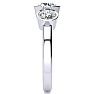 2 1/4 Carat Bezel Set Three Stone Diamond Ring In 14K White Gold Image-4