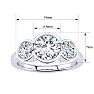 2 1/4 Carat Bezel Set Three Stone Diamond Ring In 14K White Gold Image-5