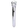 0.90 Carat Bar Set Three Stone Diamond Ring In 14K White Gold Image-4