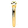 0.90 Carat Bar Set Three Stone Diamond Ring In 14K Yellow Gold Image-4