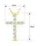 2 3/4 Carat Diamond Cross Necklace In 14 Karat Yellow Gold, 18 Inches Cable Chain Image-5